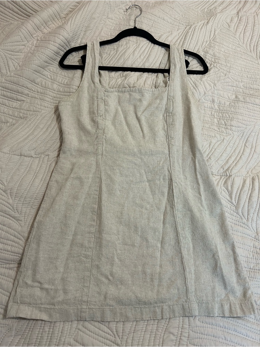 Old Navy M Petite Linen Blend Square Neck Dress